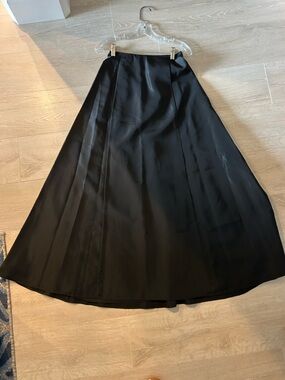 Black A-Line Maxi Skirt